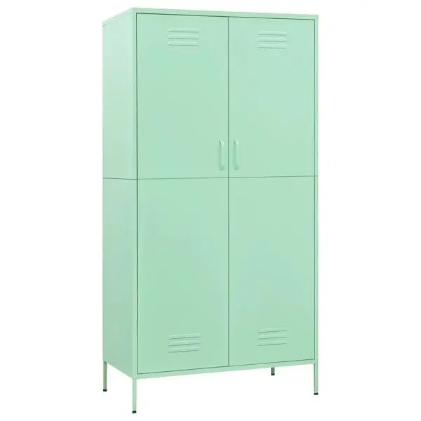 vidaXL Wardrobe Mint 35.4"x19.7"x70.9" Steel, Green colored, 336248