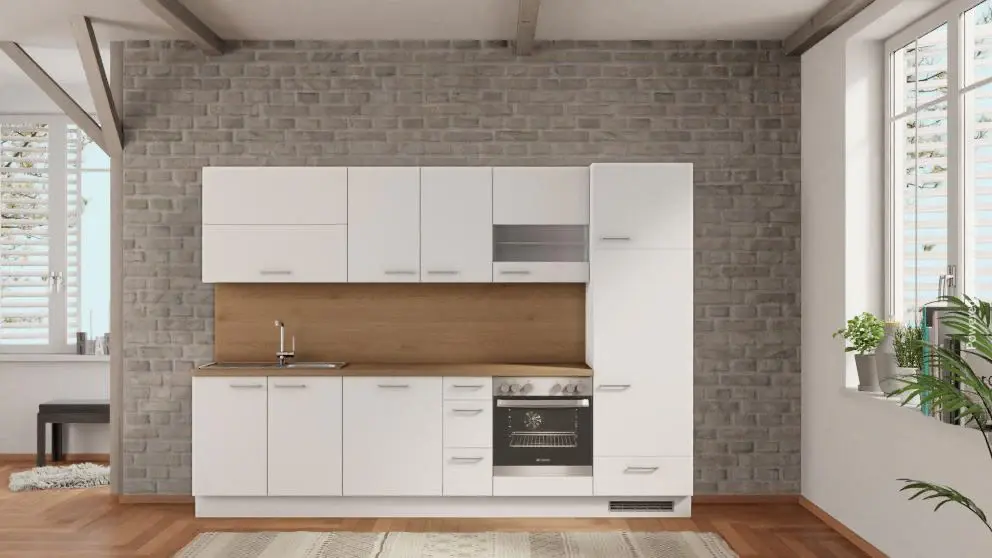 nobilia kitchen Karlsruhe 300 cm clearance sale oak Sierra -_ |-