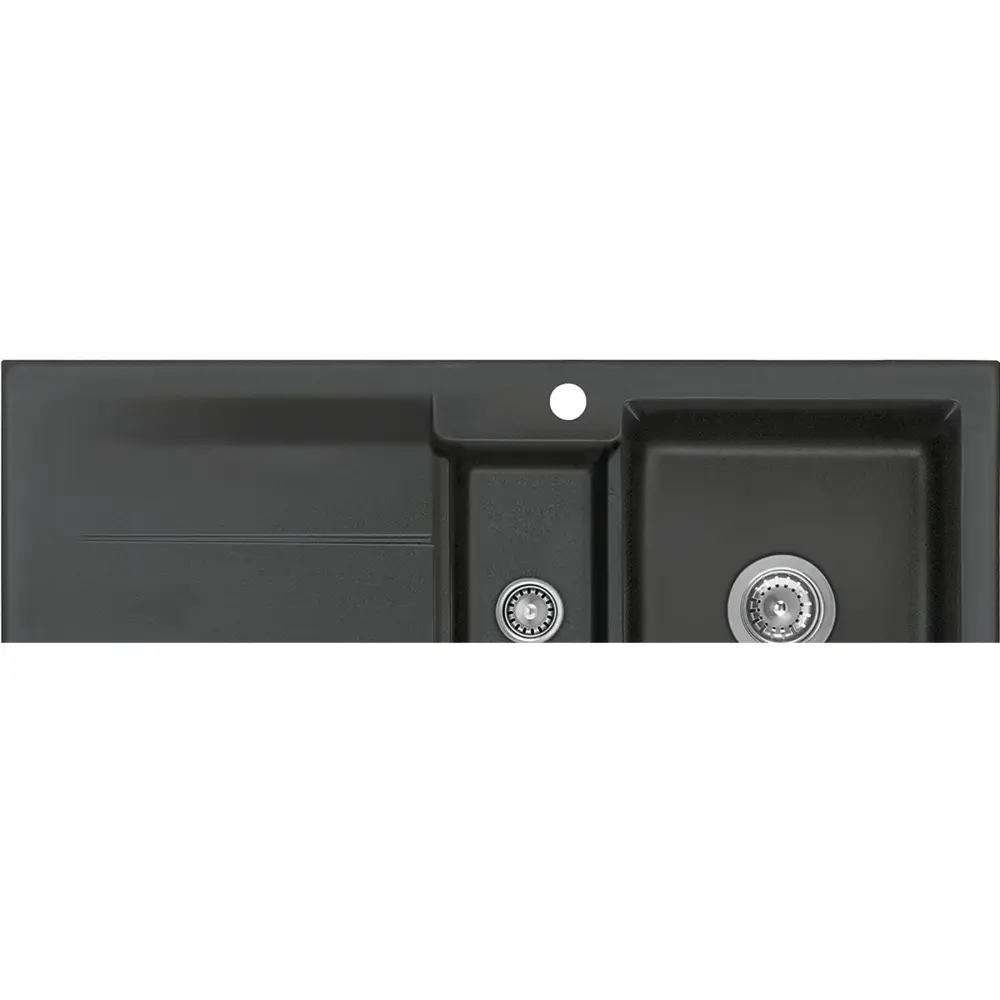 SYSTEMCERAM: Built- sink Genea 100, earthenware Nigra 87631 100 cm