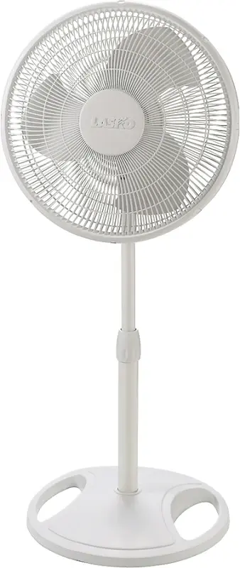 Lasko 2520 Oscillating Stand Fan, 120 V, 16 Dia Blade, Plastic Housing Material, Pearl