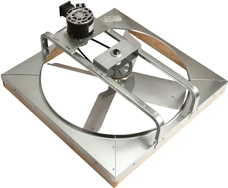 Master Flow 30BWHFS Entire House Fan, 6000 cfm Air, Aluminum (ETL Listed)