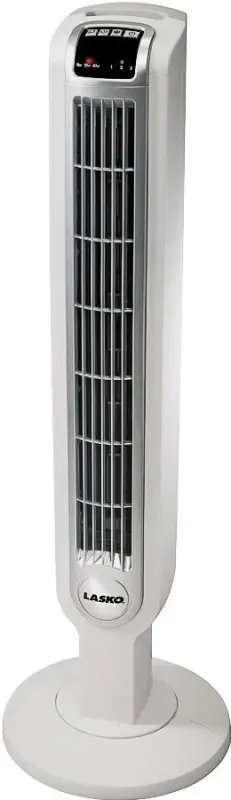 Lasko 2510 Tower Fan, 120 V, Polymer Housing Material, White