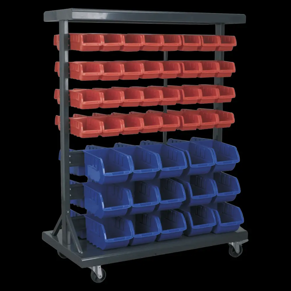 Sealey TPS94 Mobile Bin Storage System 94 Bins