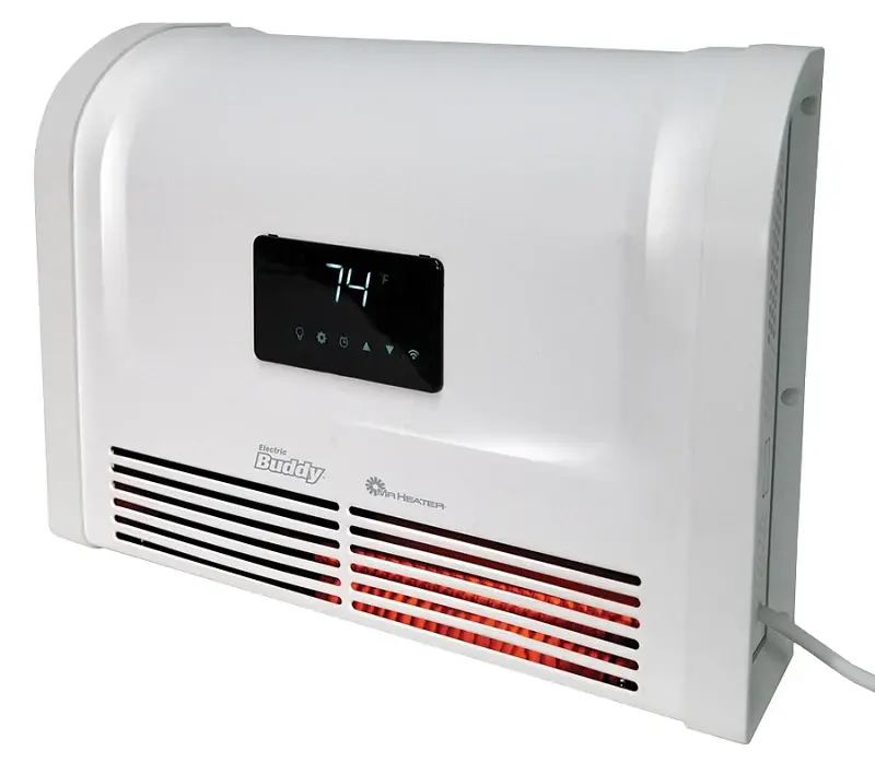 Mr. Heater F236330 Electric Wall Heater, 12.5 , 120 V, 1500 W, 5118 Btu/hr BTU, 127.5 sq-ft Heating Area, Black/Gray