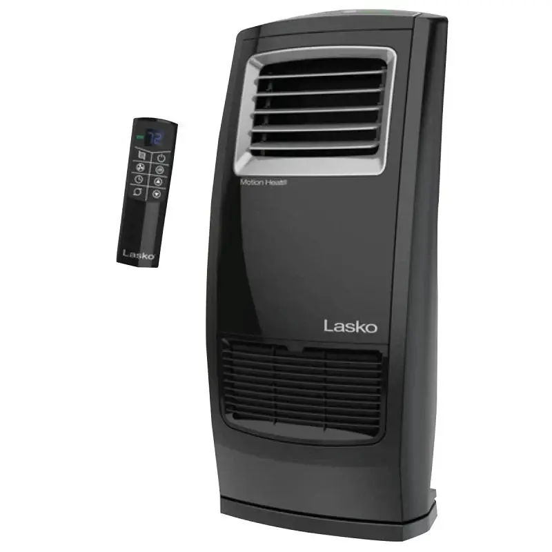 Lasko Premier Series CC23161 Whole Room Space Heater Remote, 10.1 to 15 , 120 V, 1500 W, 3-Heat Setting, Black