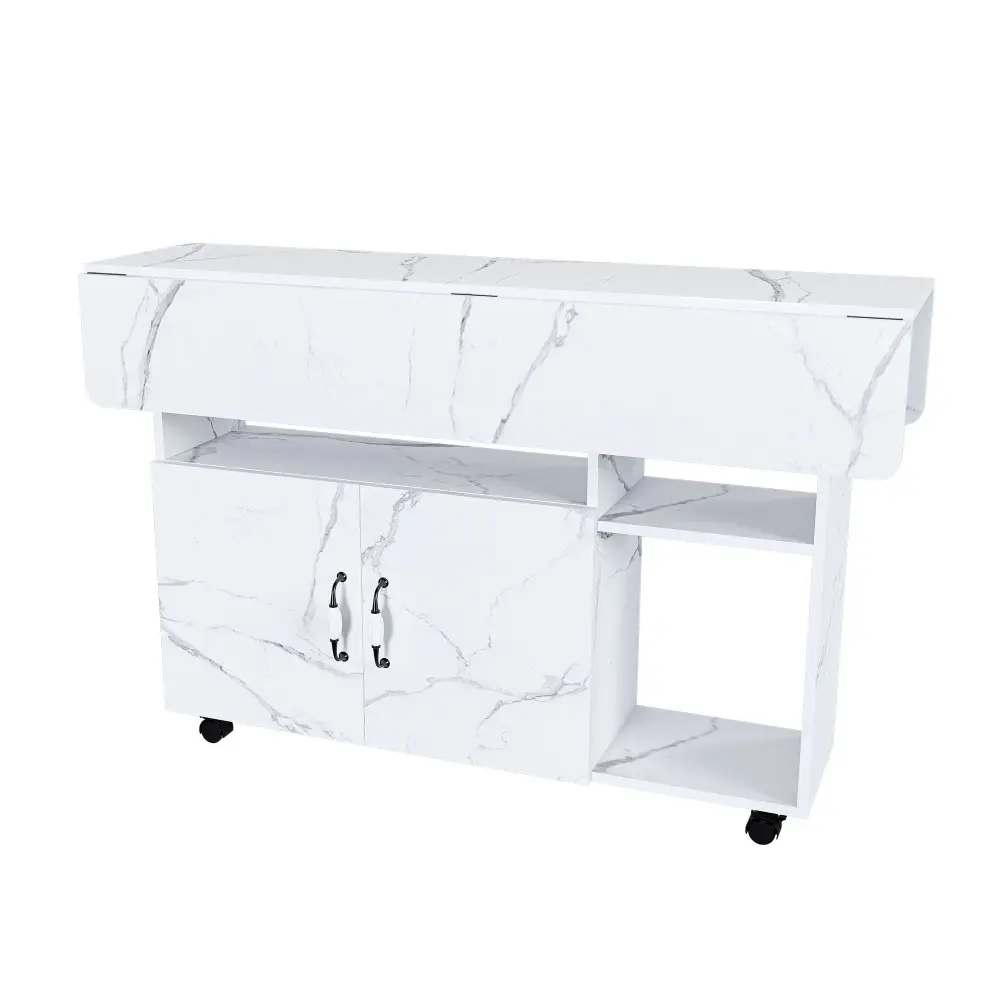 Multi Functional Folding Table Storage Shelves And Wheels