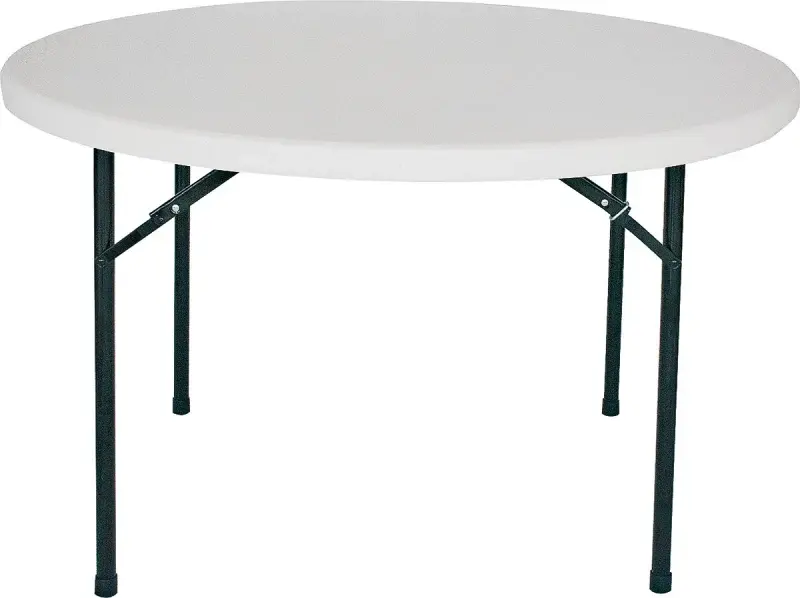 Simple Spaces BT048X001A Folding Table, 48 OAW, 48 OAD, 29-1/4 OAH, Alloy Frame, Polyethylene Tabletop