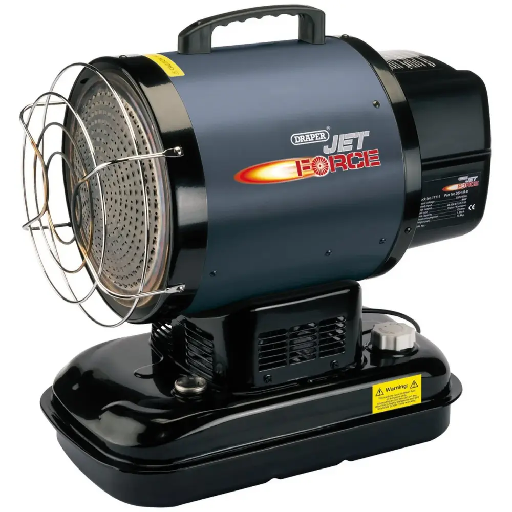 Oil Filled Radiator Draper Jet Force Infrared Diesel and Kerosene Space Heater, 60,000 BTU/17kW (17111)