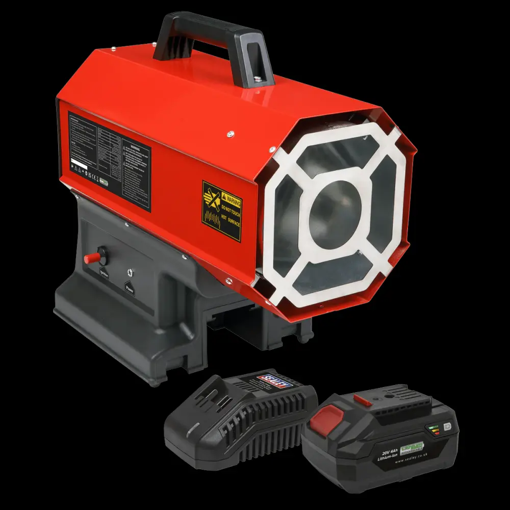 Sealey LP69CCOMBO 2--1 Cordless/Corded Space Warmer® 30,000-68,000Btu/hr(9-20kW) Propane Heater Kit