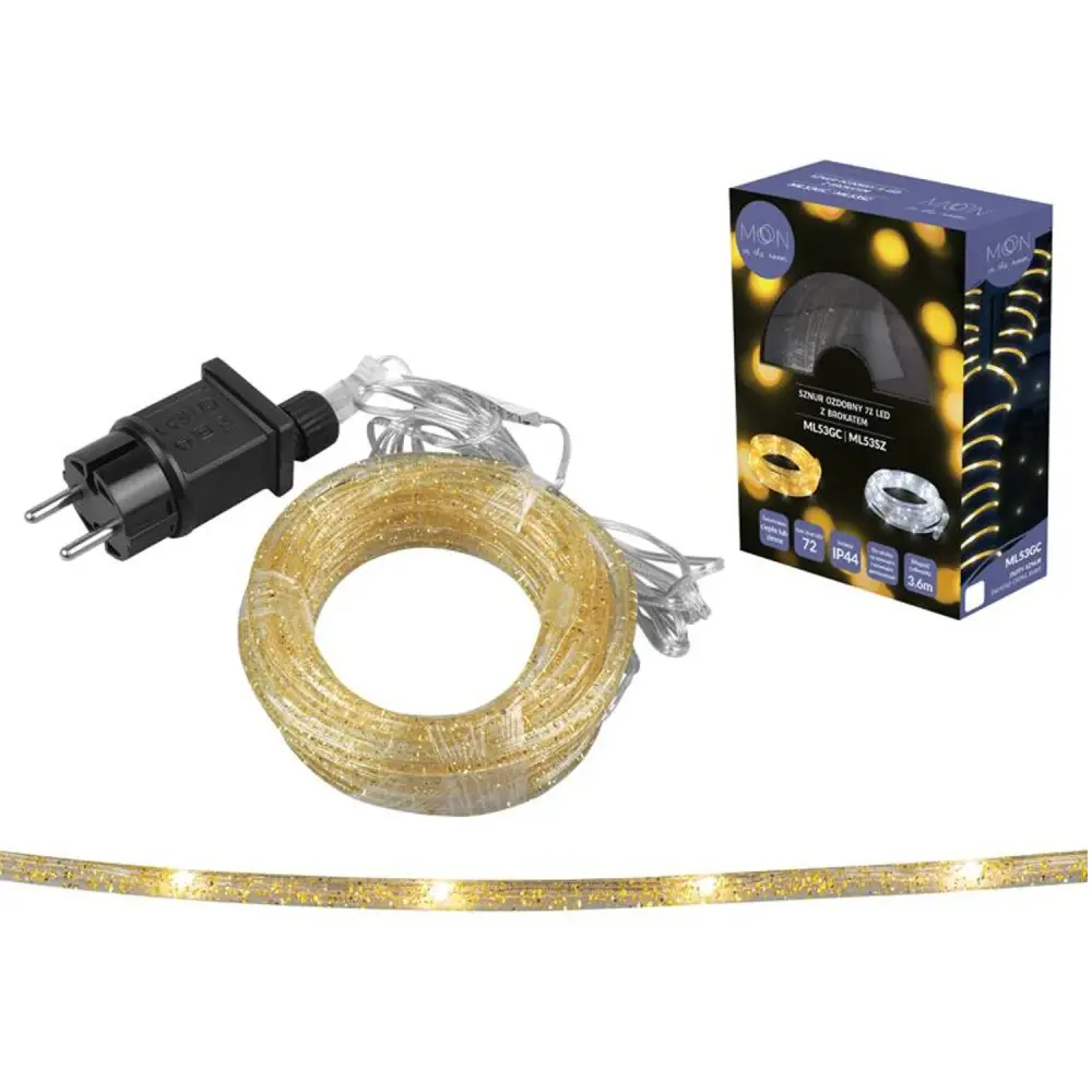 Color-Changing Fairy Lights Decorative LED String Line 3.6m Gold Glitter Warm Snow IP44