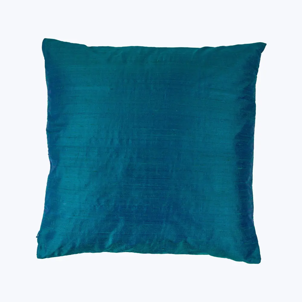 Dupioni Teal Pillow