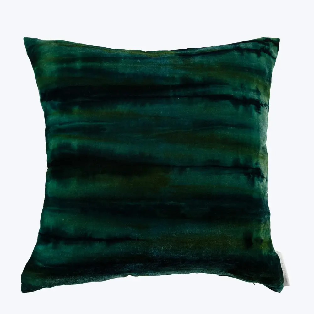 Embroidered Gravity Pillow, Malachite