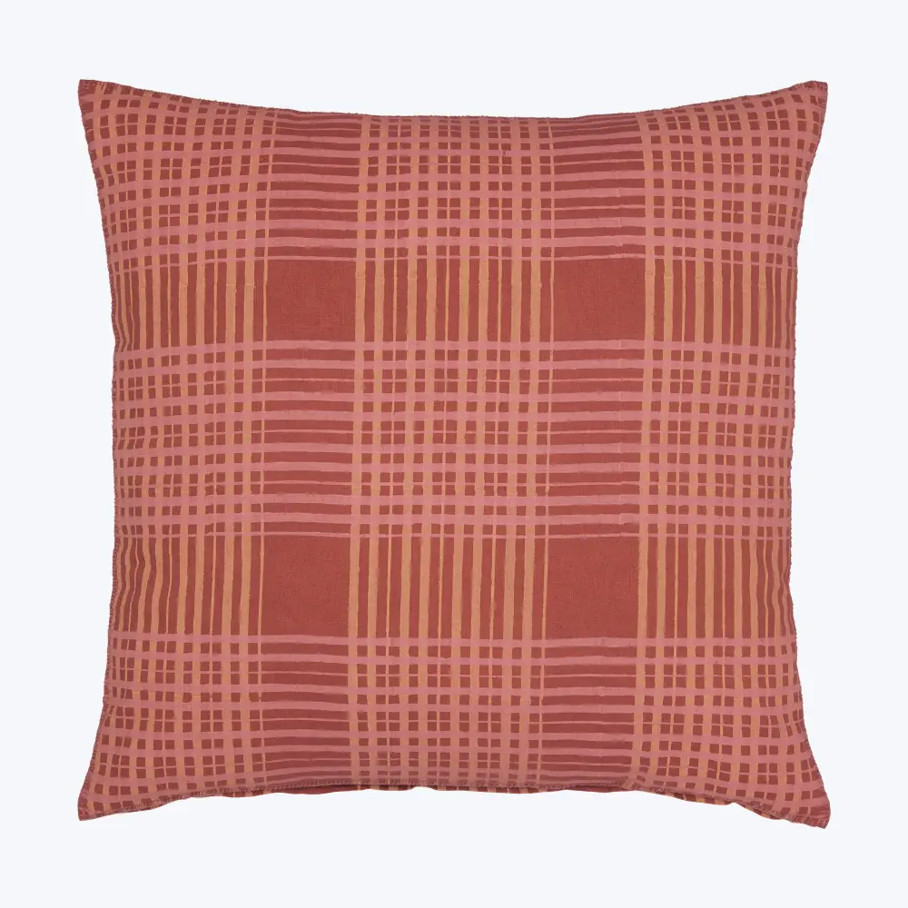 Embroidered Keshav Terracotta PIllow