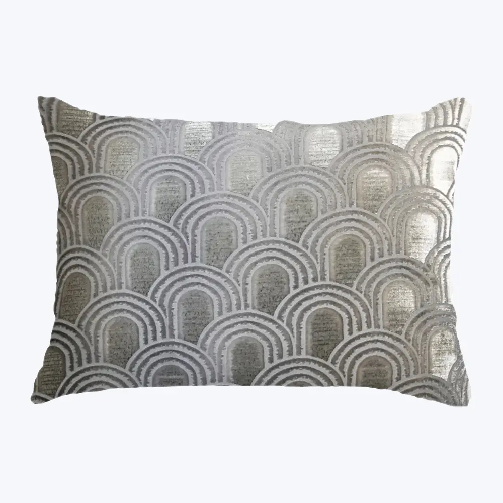 Endless Velvet Lumbar Pillow Nickel