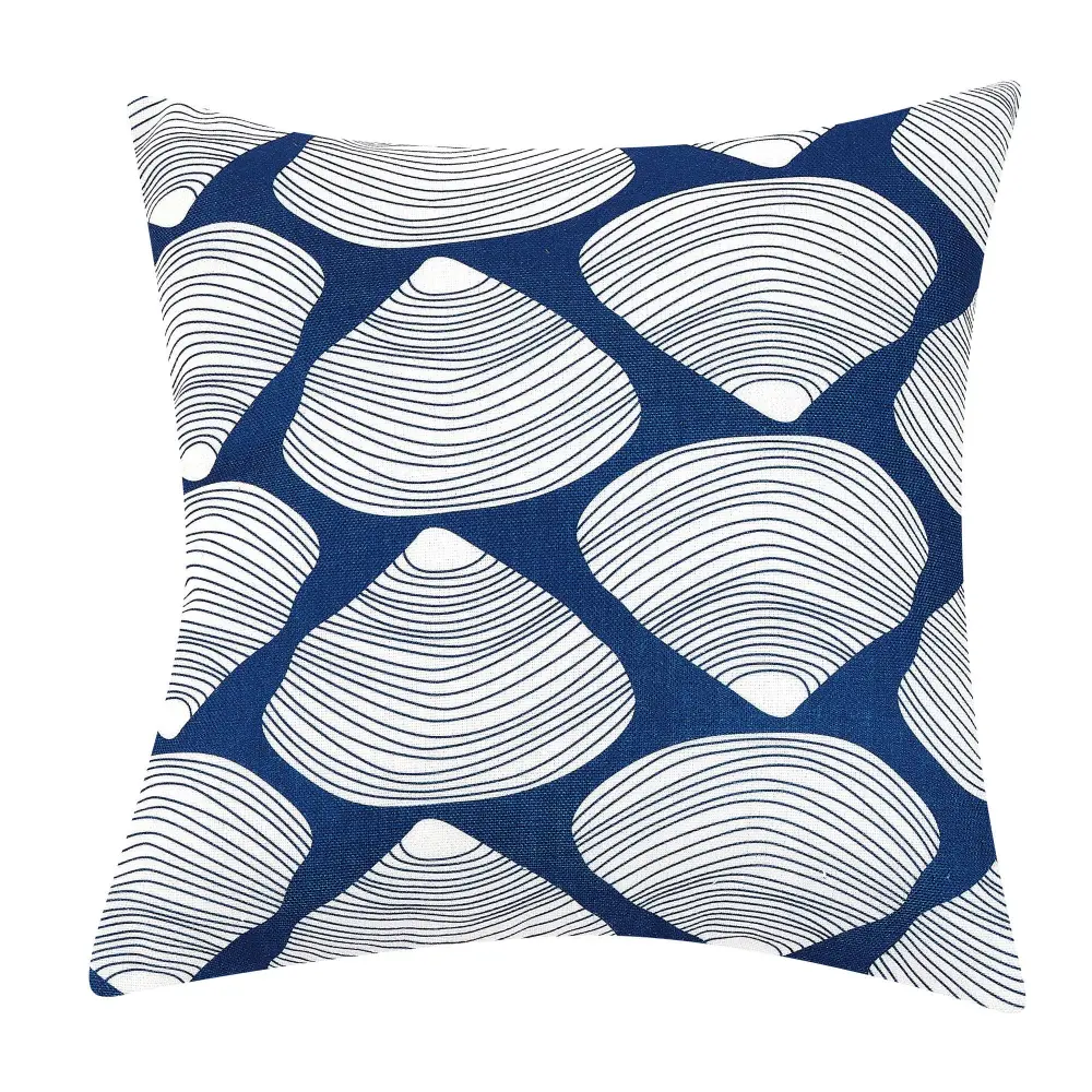 Handcrafted Designer Clamshell Decorated Indoor/Outdoor Pillow
