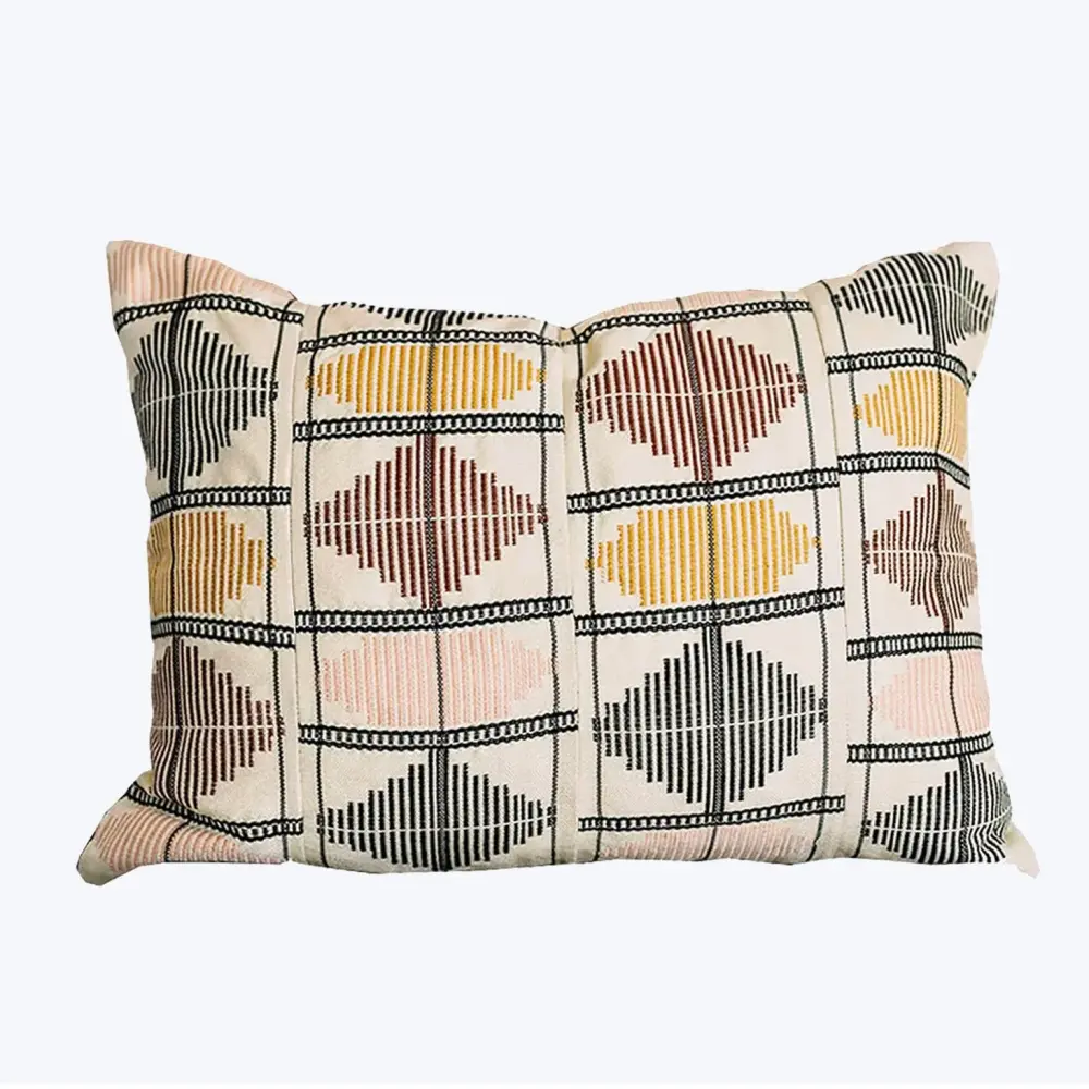 Indoor/Outdoor Kente Diamond Pillow