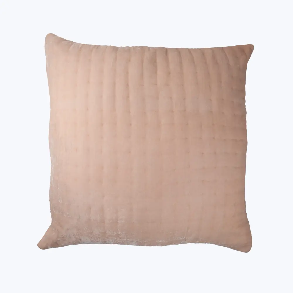 Indoor/Outdoor Luminous Quilted Velour Euro Pillow