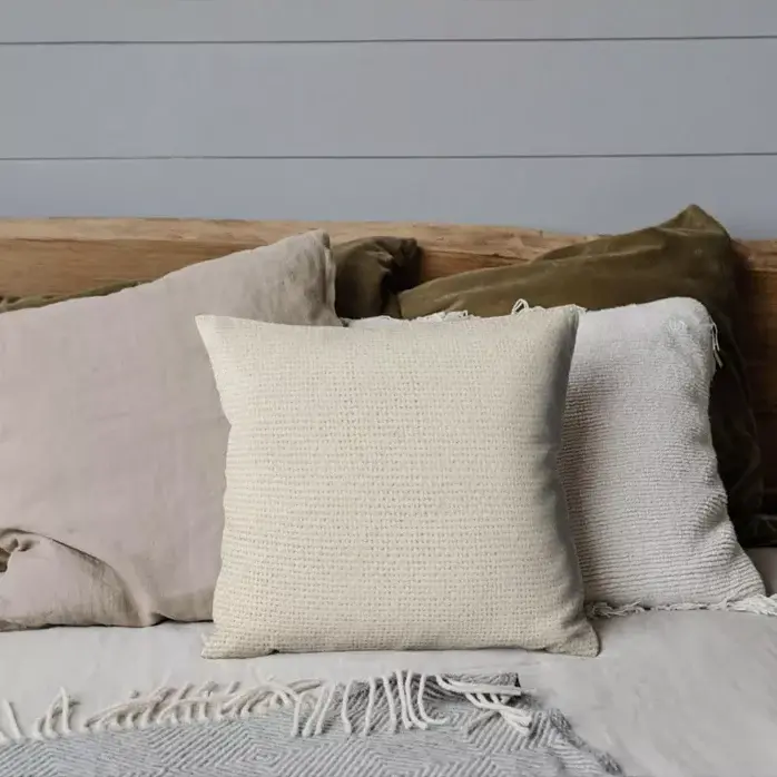 Madera Cross Weave Pillow, Ivory