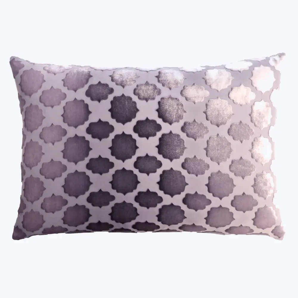 Mod Fretwork Velour Pillow, Thistle Teens