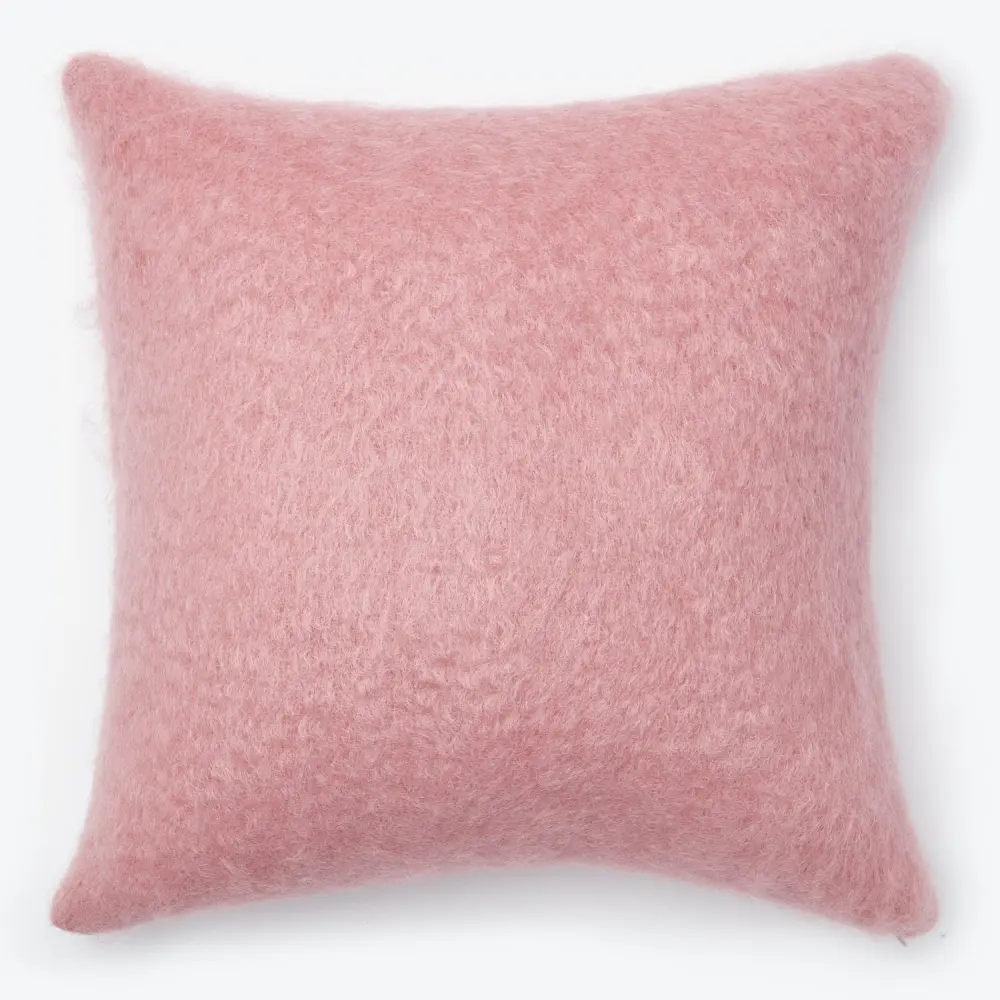 Mohair Square Pillow Linen Blend