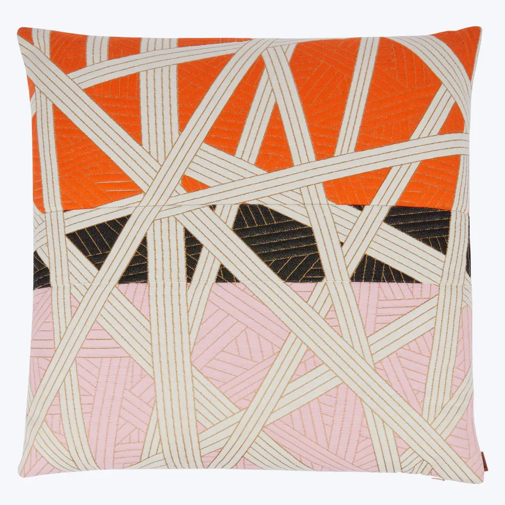 Nastri Tricolor Pillow Navy Blue