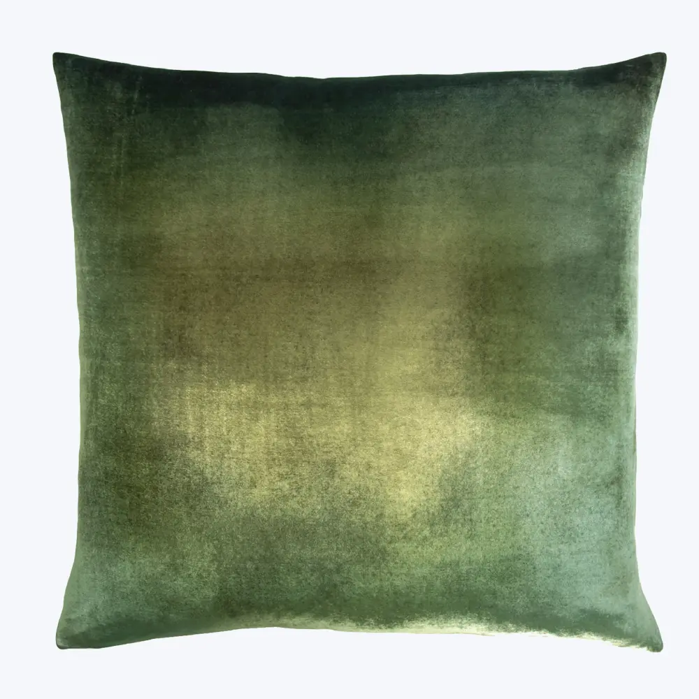 Ombre Velvet Pillow, Evergreen