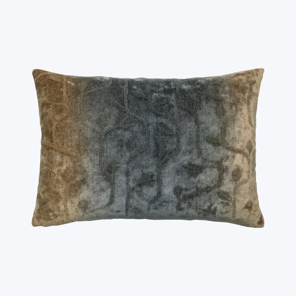 Rousseau Woven Jacquard Lumbar Pillow Maize Boho Style