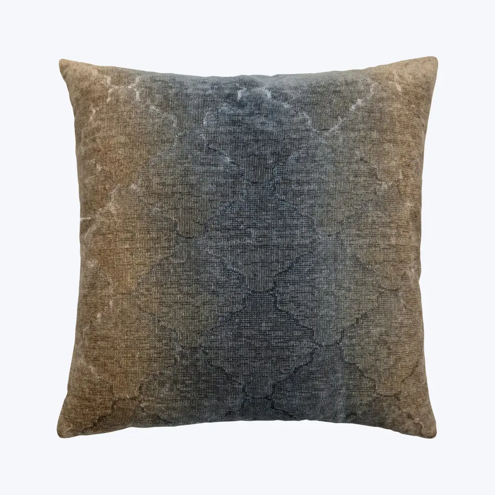 Tassel Medallion Woven Jacquard Pillow Maize