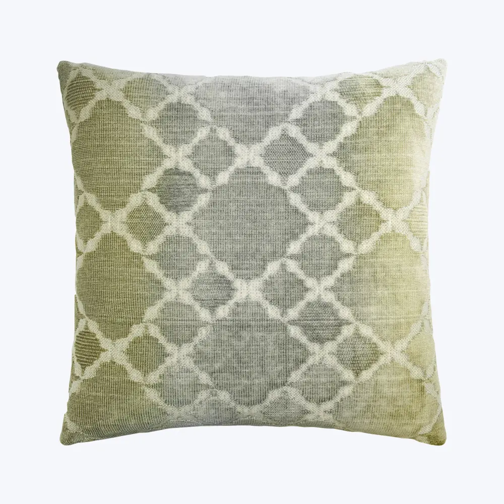 Trellis Woven Jacquard Pillow Cactus Hidden Zipper