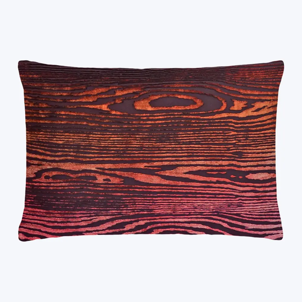 Woodgrain Soft pile Pillow, Wildberry Linen Blend