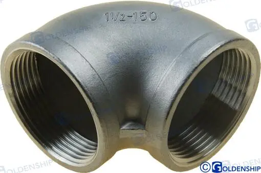Ceramic Soleplate CODO 90º H-H INOX 1-1/2