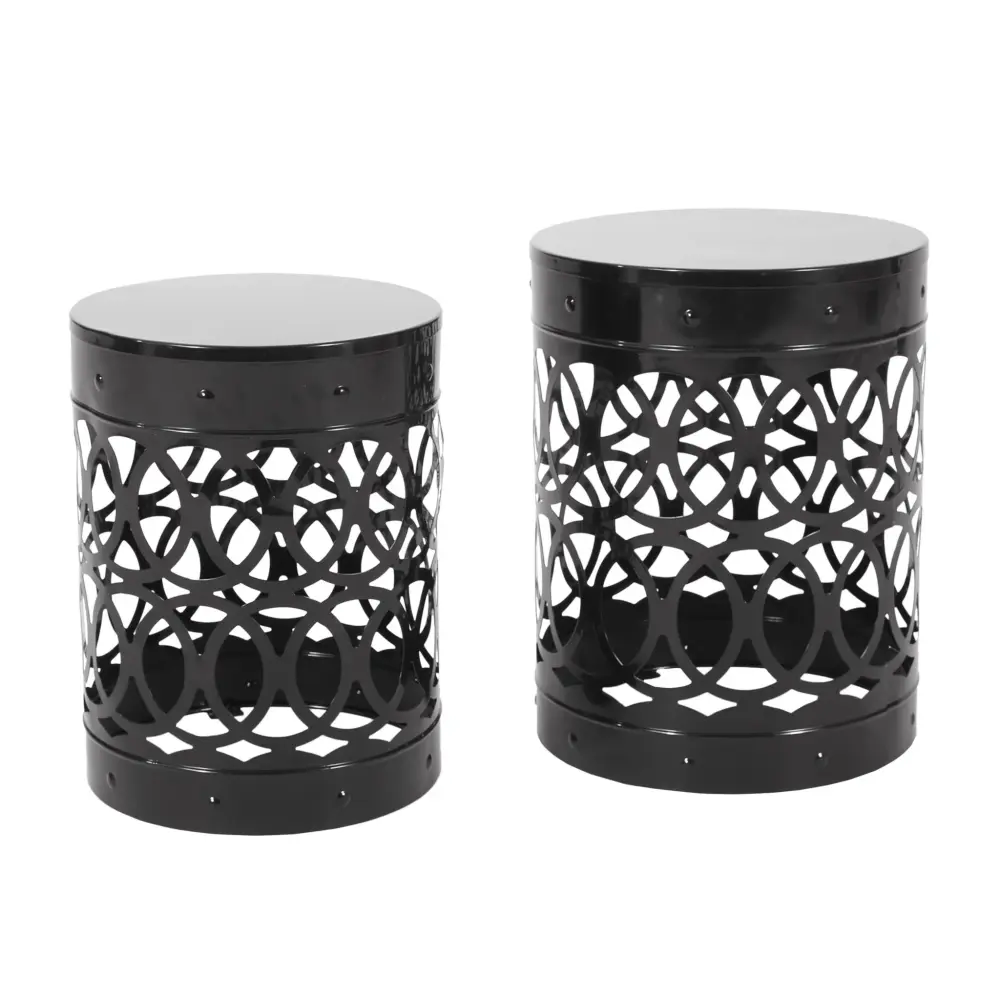 Compact Delight - Powder Coated Iron End Table place 2)