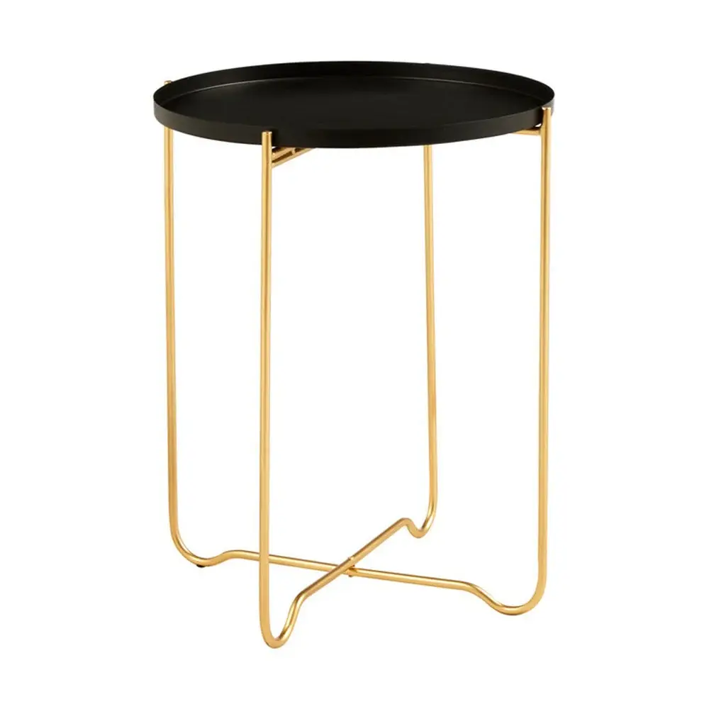 Iron Top Side Table - Onyx