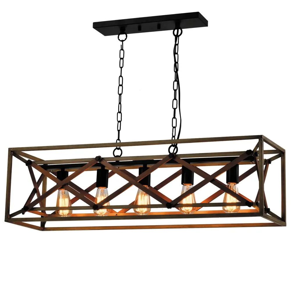 MAXAX 5 - Airy Kitchen Island Square / Rectangle&Linear&Modern Linear Wrought Iron#MX21033