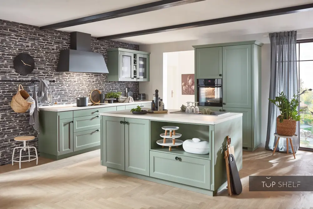nobilia kitchen unit kitchen island Cascada 776 reed 310+180+190 cm configurable -