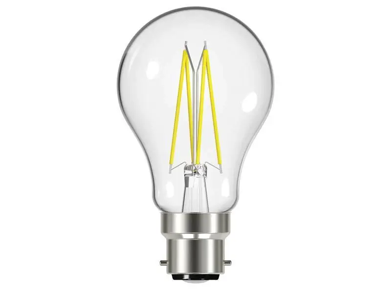 Energizer LED BC (B22) GLS Filament Dimmable Bulb, Warm Alabaster 806 lm 7.2W
