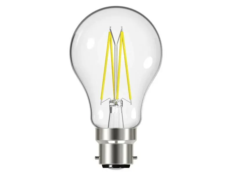 Energizer LED BC (B22) GLS Filament Non-Dimmable Bulb, Warm Ivory 806 lm 6.2W