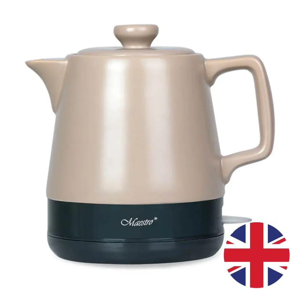 Stoneware electric kettle 1l Maestro MR-071 Beige 1000W, UK plug