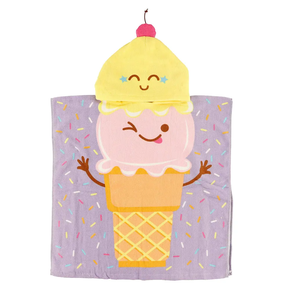 Kid Hooded Towel - ice Cream