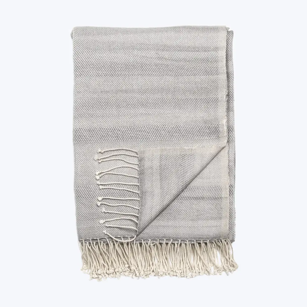Stripe Cashmere Wool Throw