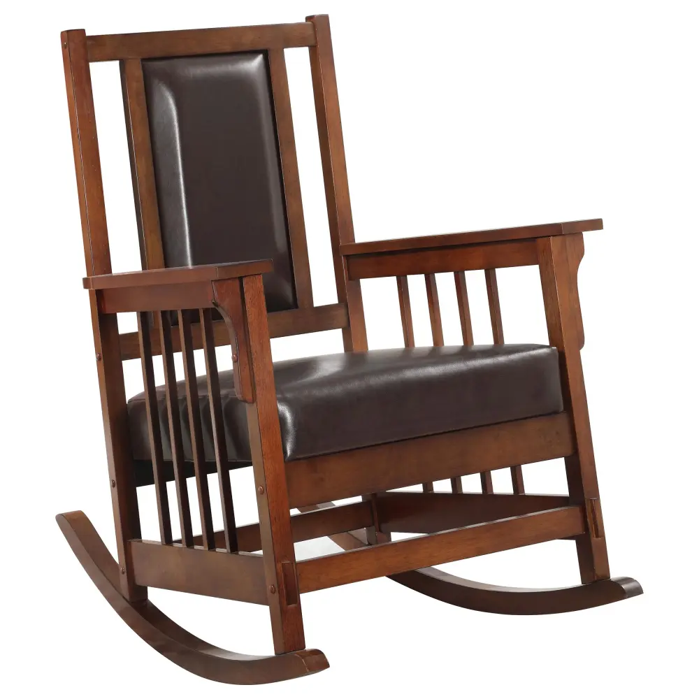 Diamond Modern Furniture COA Ida Rocking Fabric and Bonded Leather Chair 600058