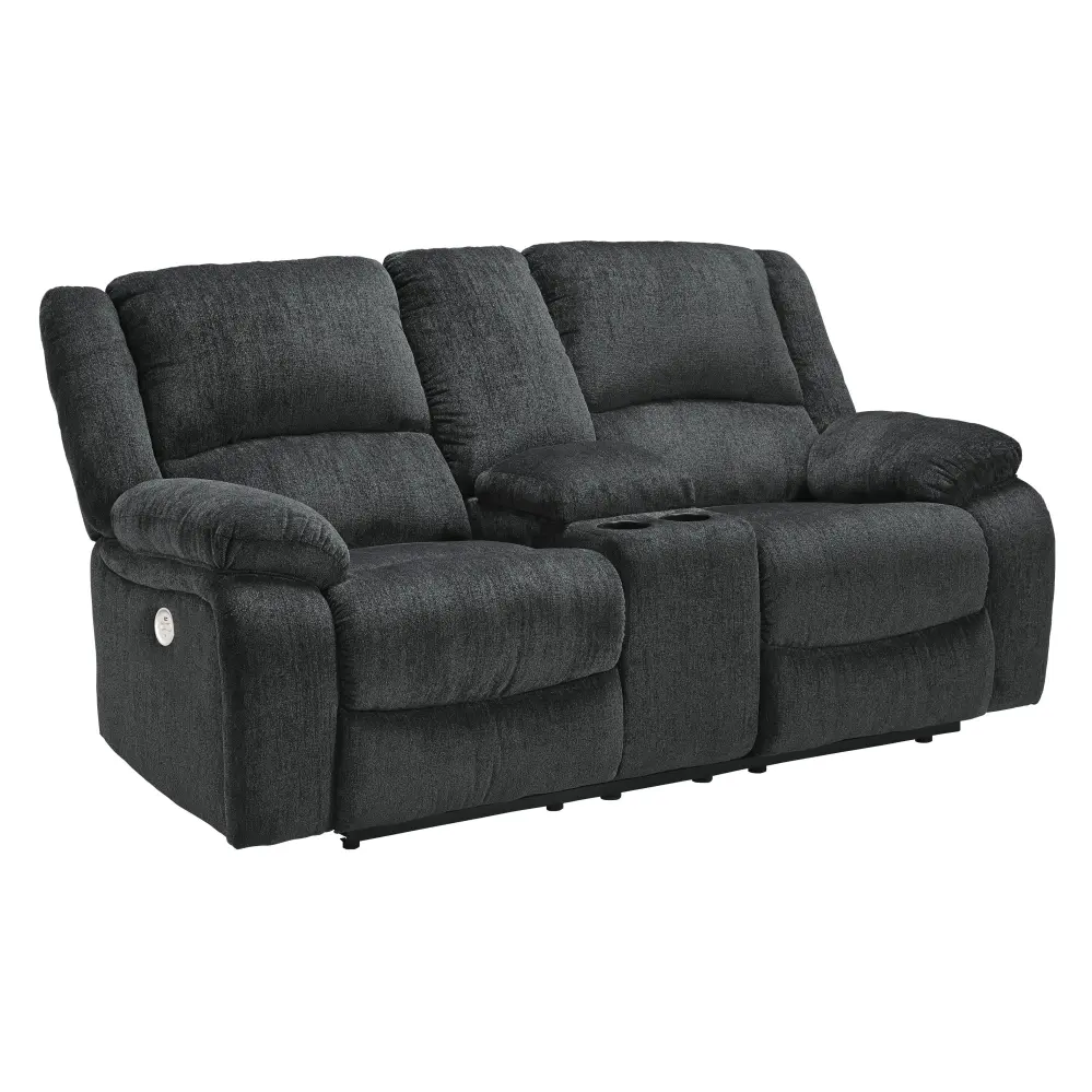 Diamond Modern Furniture Exclusive Design Draycoll Power Reclining Fabric Loveseat Console 7650496