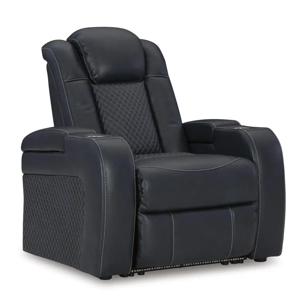 Diamond Modern Furniture Premium Design Fyne-Dyme Power Leather Look Recliner 3660313