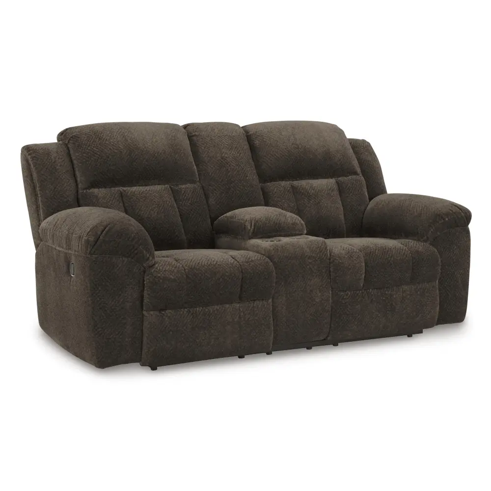 Diamond Modern Furniture Select Design Frohn Reclining Fabric Loveseat Console 3740794