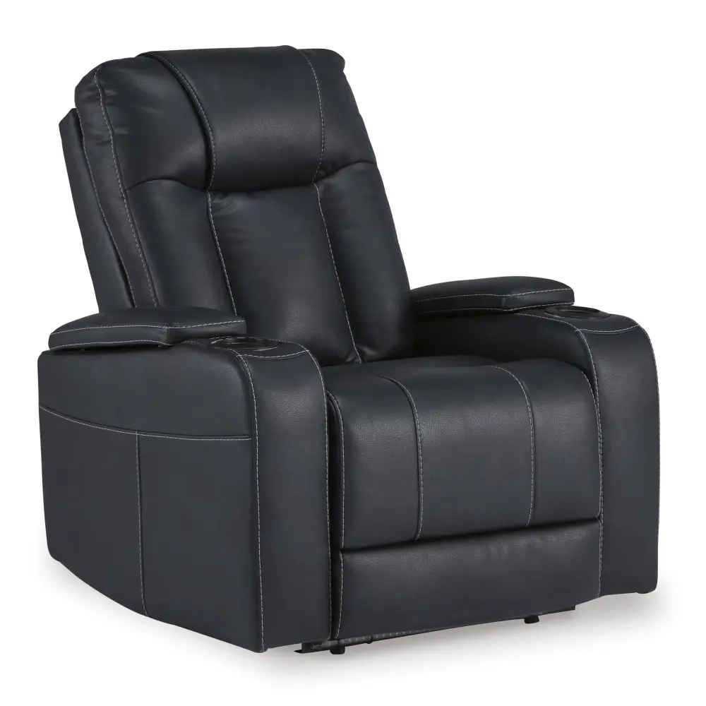 Diamond Modern Furniture Unique Design Feazada Power Leather Look Recliner 6620613