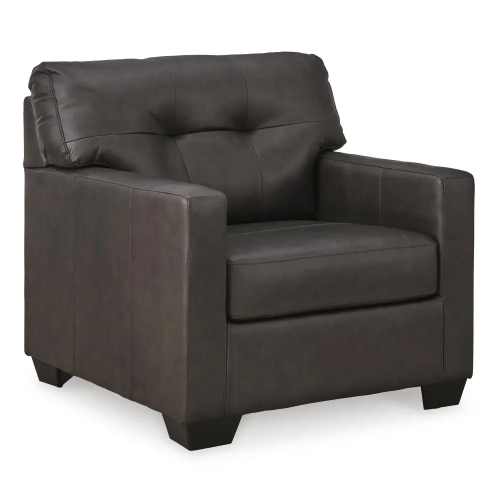 Diamond Sleek Furniture Exclusive Design Belziani Stationary Leather Match Chair 5470623
