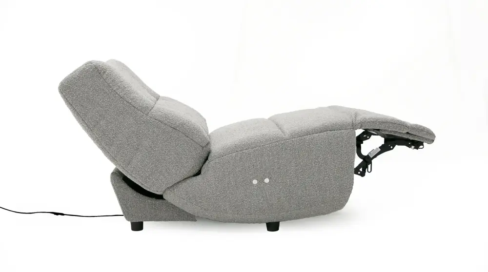 Divani Casa Basil - Modern Grey Fabric Tiny Electric Recliner Chair