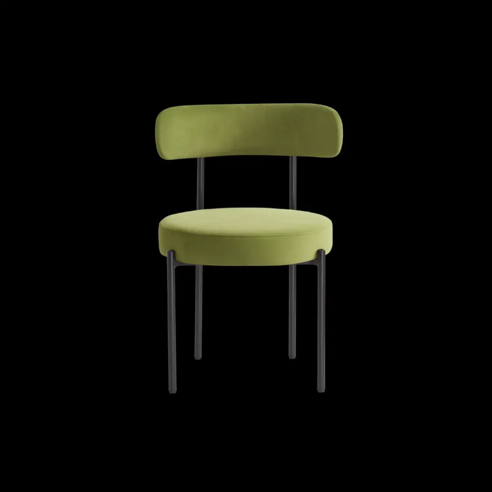 Flora Place 2 Dining Chairs (Crib 5) - Olive Velvet