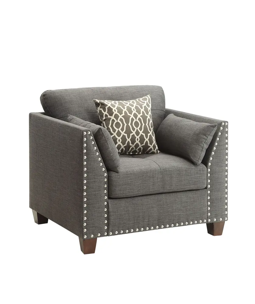 Laurissa - Chair 3 Pillows - Airy Charcoal | Non-Toxic Paint |