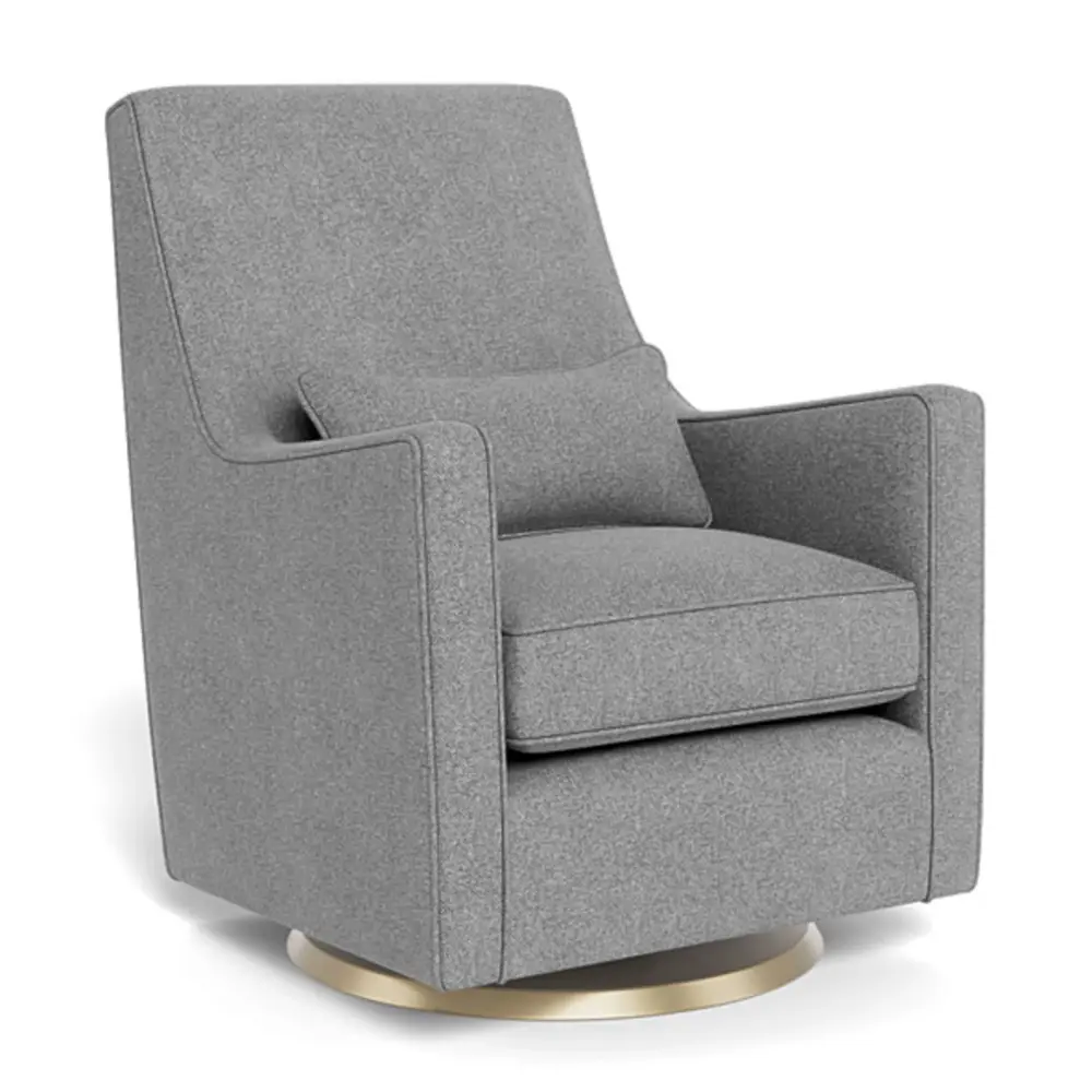 Luca Rocking and Pivot Chair - Pepper Grey / Gold